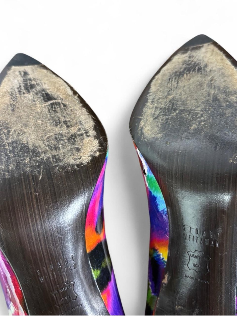 Stuart Weitzman Multicolor Ikat-Style Pointed Toe Pumps - Picture 5 of 5
